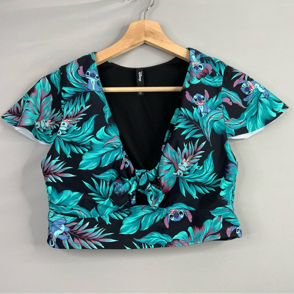 Torrid Disney Lilo & Stitch Tropical  2 pc.Flutter Sleeve Crop Top Bottoms. S/00